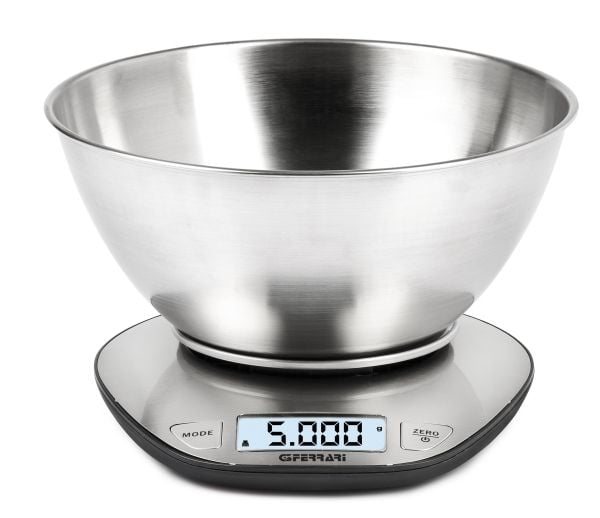 G3 Ferrari G20062, Elektronisk kjøkkenvekt, 5 kg, 1 g, Rustfritt stål, Rustfritt stål, Benkeplate