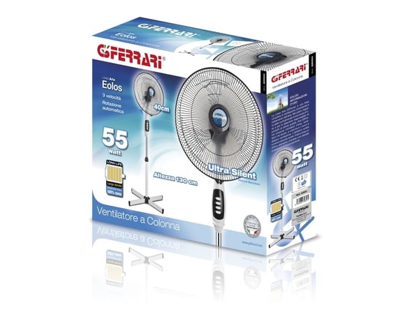 G3 Ferrari Eolos, Grå, Hvit, Gulv, 40 cm, 55 W, 230V, 50Hz, 620 mm