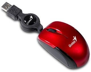 Genius Micro Traveler, Optinen, USB A-tyyppi, 1200 DPI, Punainen