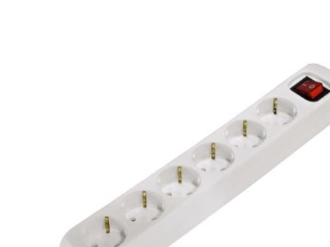 Hama 00121915, 6 AC-pistorasia(a), 230 V, 16 A, 3500 W, Valkoinen, Muovi