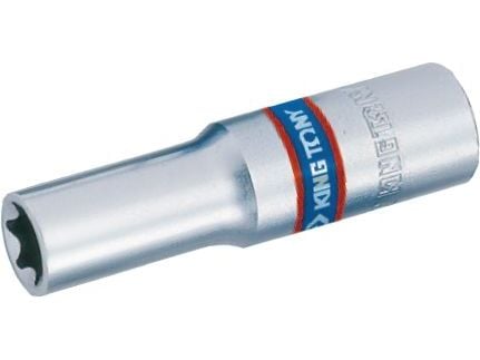 KING TONY LONG STAR / TORX-muffe 3/8" E6 x 63 mm CHROME
