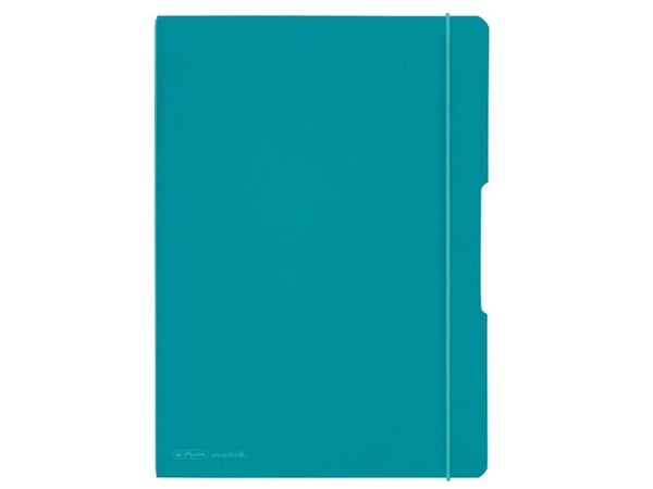 Herlitz my.book flex - Notisbok - A4 - 80 ark / 160 sider - hvitt papir - linjert, rutet - caribbean turquoise cover - polypropylen (PP)