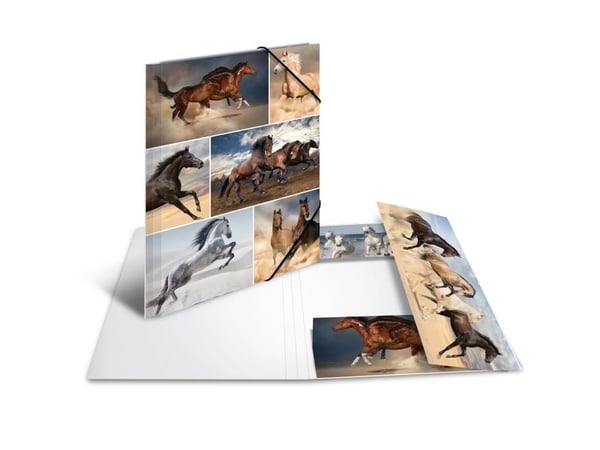 HERMA - 3-flikhållare - för A4 - horses