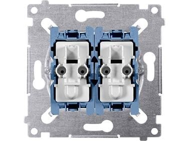 Kontakt-Simon SW6/2XLM, Metalli, IP20, IP44, 250 V, 10 A, 75 mm, 32 mm