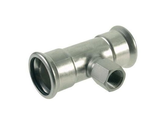 KAN-therm T-koppling med GV 35x35 mm x 1/2" rostfritt - 6198601