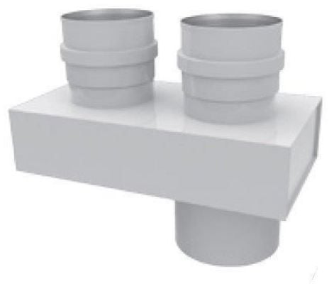 Jeremias anslutningsmuff 60/100 med packning (TWIN38A060/100)