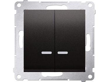 Kontakt-Simon DW5ABL.01/48, Plast, Anthracit, IP20, IP44, 250 V, 16 A, 75 mm