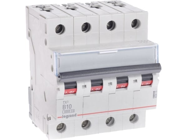 Legrand automatsäkring S304 4P B 10A 6kA AC (403415)