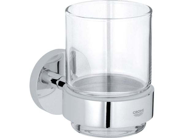 GROHE Essentials, Kromfarget, Monokromatisk, Glass, Single/enkelt, Veggmontert, Rund