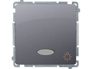 Kontakt-Simon BMS1L.01/21, Painikekytkin, Muovi, Ruostumaton teräs, IP20, IP44, 250 V, 10 A