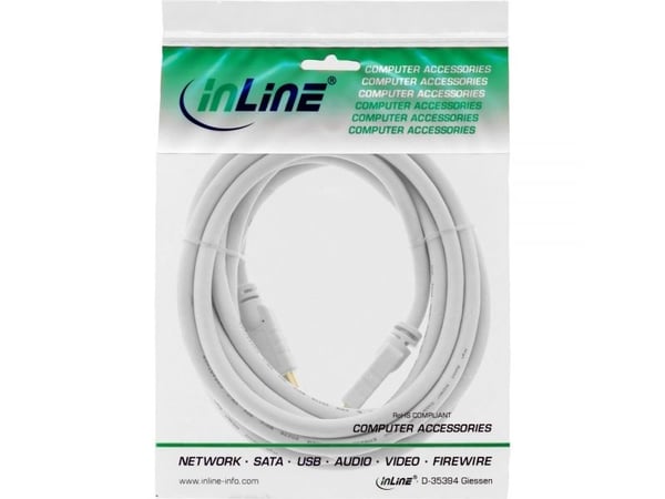 InLine 17507W, 7,5 m, HDMI Typ A (standard), HDMI Typ A (standard), 3D kompatibilitet, Vit