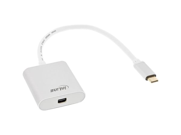InLine 64105S, 0.2 m, USB Type-C, Mini DisplayPort, uros, naaras, suora, suora