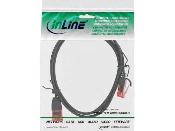 InLine 71205S, 5 m, Cat6, U/UTP (UTP), RJ-45, RJ-45, Svart