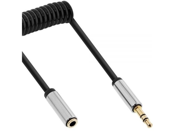 InLine 99284, 3.5mm, Hankjønn, 3.5mm, Hunkjønn, 0,5 m, Svart