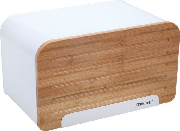 Brødboks KingHoff bambus/stål med skjærebrett (KH-1072)