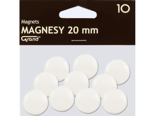 Grand Magnes 20 mm hvit 10 stk GRAND – 189193
