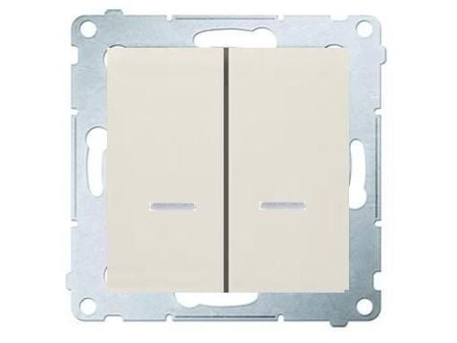 Kontakt-Simon DW5BL.01/41, Muovi, Valkoinen, IP20, IP44, 250 V, 10 A, 75 mm