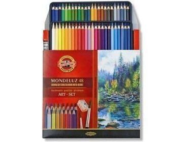 vattenfärgkritor Mondeluz koh-i-noor 3713 + pensel 48 färger