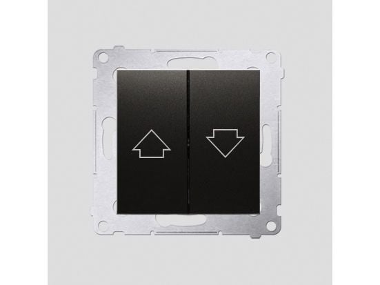 Kontakt-Simon DZP1.01/48, Trykknapkontakt, Plast, Anthracit, IP20, IP44, 250 V, 10 A