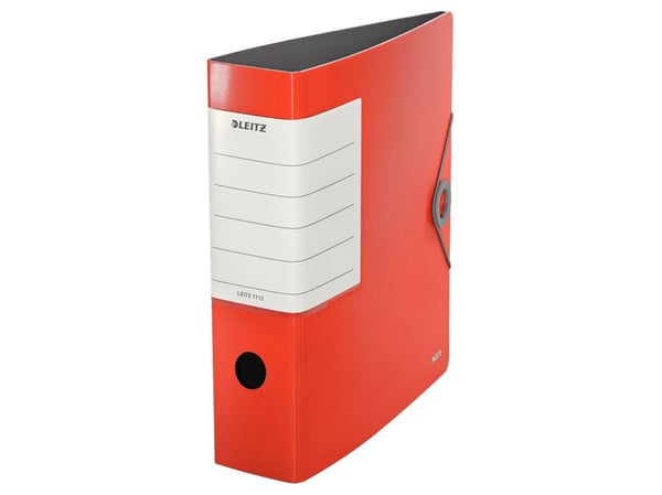 Leitz 180° Solid - Hevarmbuefil - bokryggbredde: 82 mm - for A4 (210 x 297 mm) - kapasitet: 500 ark - lys rød