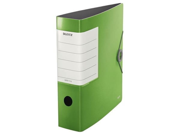 LEITZ Solid mappe, 180 grader, 82 mm, lysegrønn DIN A4, rett rygg, laget av polyform, ripebestandig topp - 1 stk (1112-00-50)