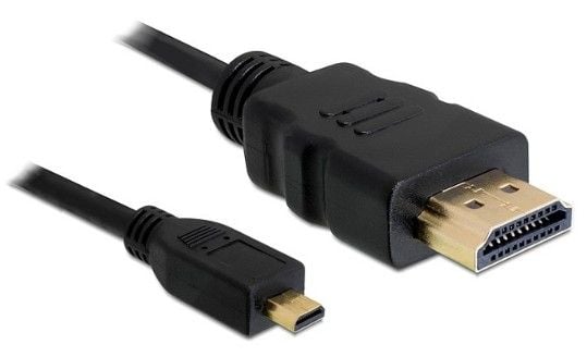 Delock - HDMI med Ethernet-kabel - HDMI til mikro HDMI-kabel - 1 m