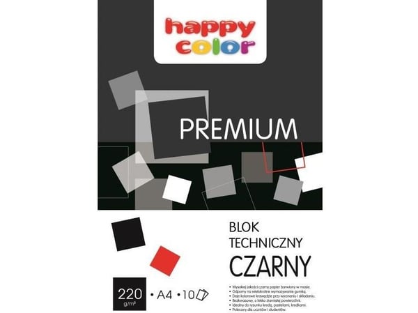 Happy Color teknisk blokk A4 10k svart