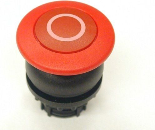 Eaton röd tryckknapp 22 mm med självåtergång och märkning M22S-DP-R-XO (216721)
