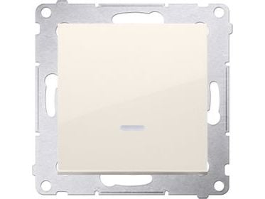 Kontakt-Simon DP1L.01/41, Painikekytkin, Muovi, Valkoinen, IP20, IP44, 250 V, 10 A