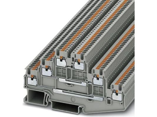 PHOENIX CONTACT Monitasoinen riviliitin, Push-in-liitäntä, poikkileikkaus: 0,14 mm² - 1,5 mm², AWG: 26 - 14, leveys: 3,5 mm, väri: harmaa