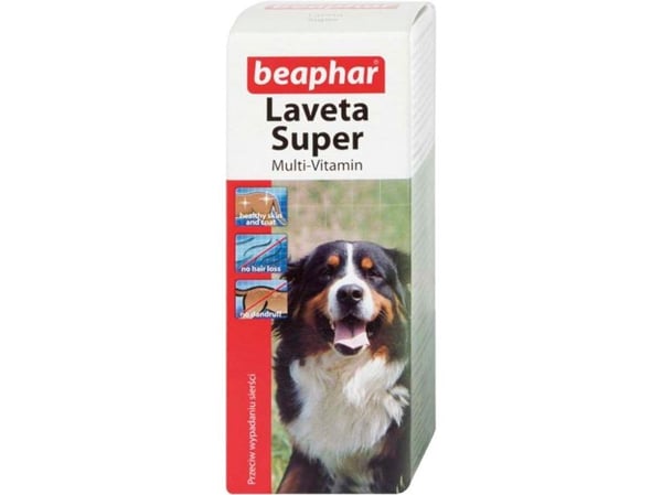 Beaphar Laveta Super, Hund, Væske, Hårpleie, Vitamin A, Vitamin B, Vitamin B1, Vitamin B12, Vitamin B2, Vitamin B3, Vitamin B5, Vitamin B6,..., Nat...