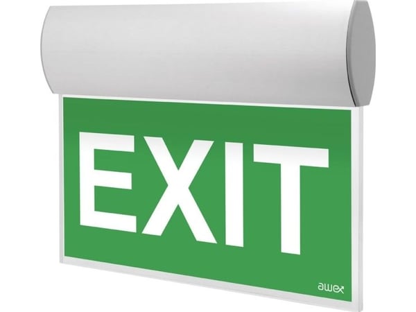 AWEX nødarmatur TWINS ECO LED 1,2W 1t enkeltfunksjon AT sølv TW/1,2W/ESE/AT/SR