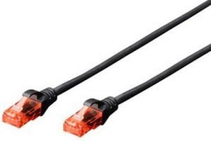 DIGITUS Professional - Koblingskabel - RJ-45 (hann) til RJ-45 (hann) - UTP - CAT 6 - med støvel, uten hindringer - svart