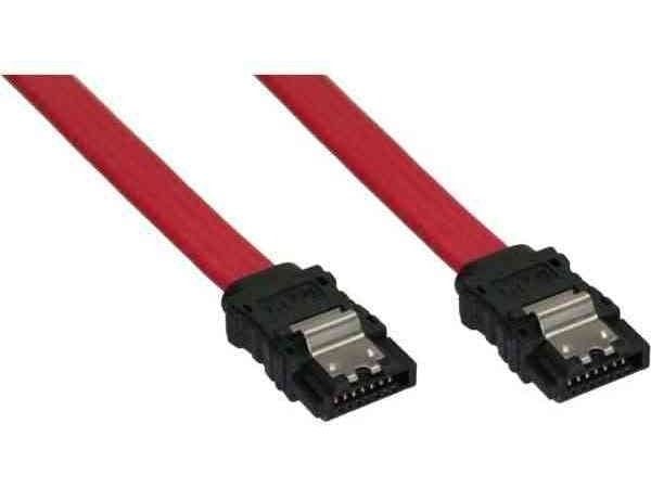 InLine 4043718163168, 0,15 m, SATA I, SATA 7-pin, SATA 7-pin, Hunkjønn/Hunkjønn, Sort, Rød