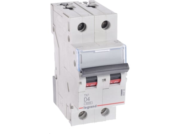 Legrand överströmsbrytare 2P D 4A 6kA AC S302 TX3 (403733)