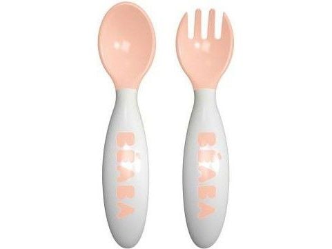 Beaba ergonomiske spise-/spisebestikk +8 mnd, farge: old pink