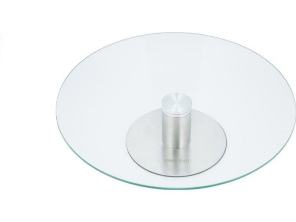 King Hoff kakefat 1 etasjes, glass/stål, 30 cm