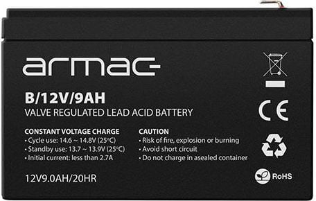 Universal strømforsyning gelbatteri Armac B/12V/9Ah
