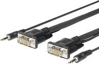 VivoLink Pro - VGA / lyd-kabel - HD-15 (VGA), minijakk (hann) til HD-15 (VGA), minijakk (hann) - 4.6 m - tommelskruer