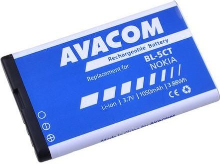 AVACOM GSNO-BL5CT-S1050A akut Nokia 6303, 6730, C5, Li-Ion 3.7V 1050mAh matkapuhelimiin