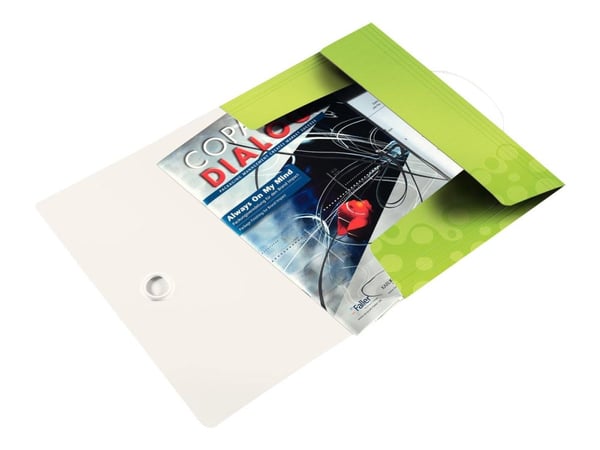 Leitz WOW - 3-fliksmappe - bokryggbredde: 15 mm - for A4 (210 x 297 mm) - kapasitet: 150 ark - grønn metallic