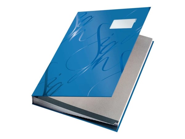 Leitz - Signaturbok - 18 deler - for A4 (210 x 297 mm) - med fliker - blå