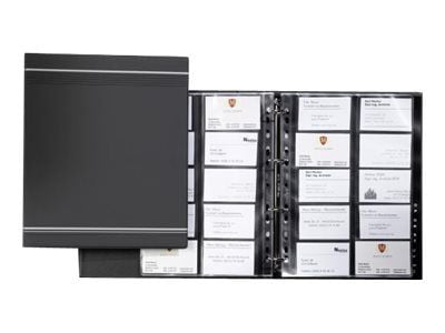 DURABLE VISIFIX - Visittkortbok - fortrykt: A-Z - for 57 x 90 mm - kapasitet: 400 kort - med fliker - koksgrå