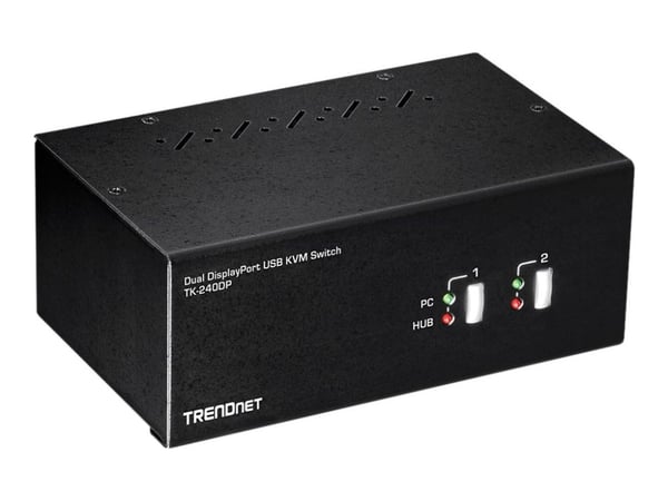 TRENDnet TK-240DP - KVM / audio / USB switch - 2 x KVM / audio / USB - 1 lokalbruger - desktop V2