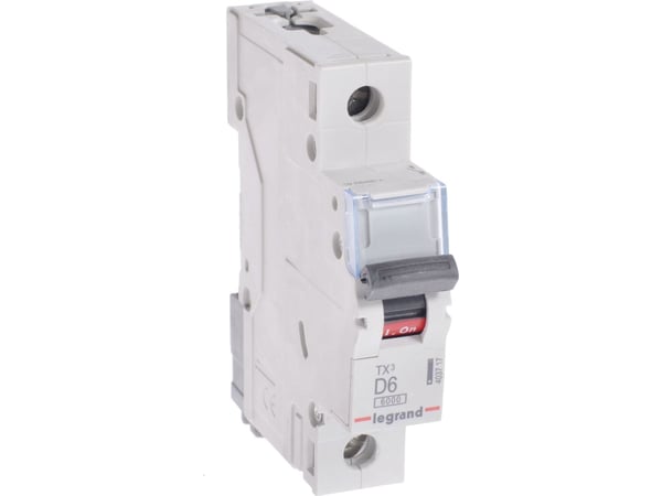 Legrand dvärgbrytare/överströmbrytare 1P D 6A 6kA AC S301 TX3 (403717)