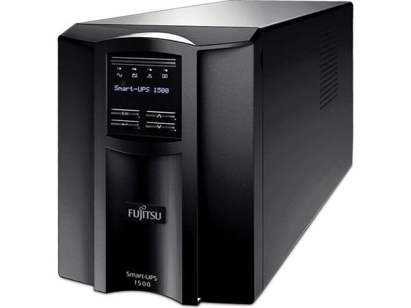 Fujitsu Smart-UPS - UPS (vastaa: APC RBC7) - AC 230 V - 1 kW - 1500 VA - Ethernet, RS-232, USB - lähtöliitännät: 8 - musta