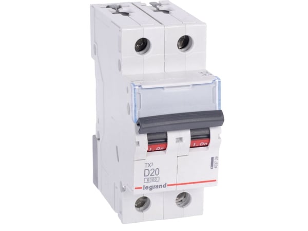 Legrand automatsäkring 2P D 20A 6kA AC S302 TX3 (403739)