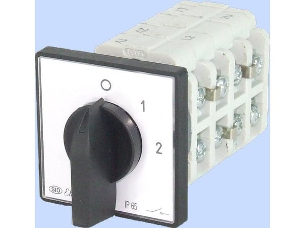 Elektromet nokkakytkin 0-1-2 3P 16A IP65 kaarilevyllä 16-32 (921611)