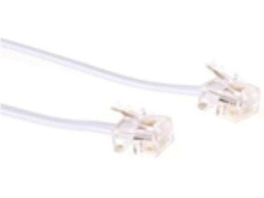 MicroConnect - Telefonkabel - RJ-11 (hann) til RJ-11 (hann) - 1 m - hvit