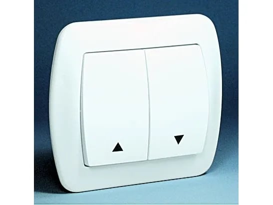 Kontakt-Simon AZ1/11, Tryckknappsbrytare, Plast, Vit, IP20, 250 V, 10 A